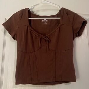 Brown crop top